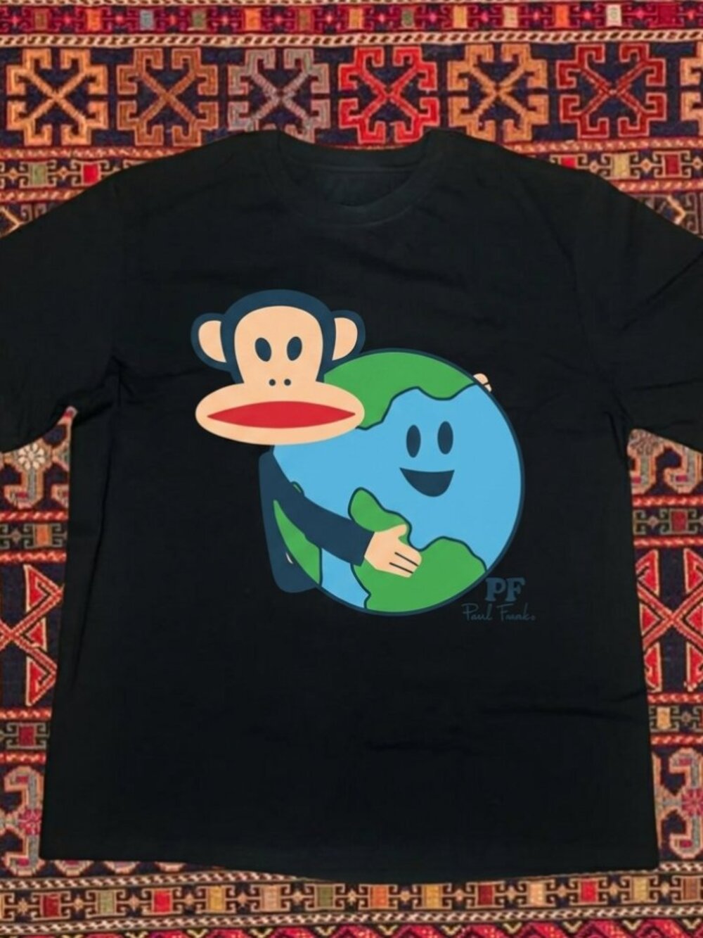 Paul Frank Womens Graphic T Shirt Large Monkey Earth